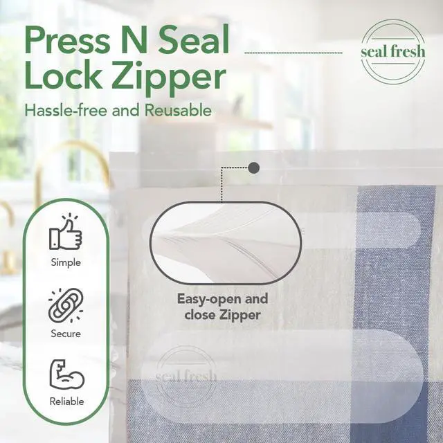 Alt view image 5 of 7 - 5 Gallon Large Plastic Storage Bags 18" x 24" (15 Count) Reusable XXL Extra Large Clear Jumbo Zip Bags with Sealable Zipper Top For Clothes, Travel, Moving