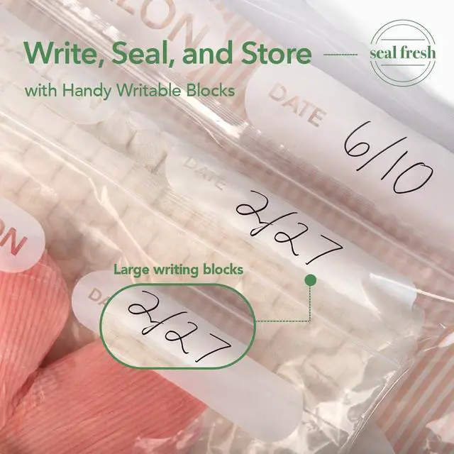Alt view image 6 of 7 - 5 Gallon Large Plastic Storage Bags 18" x 24" (15 Count) Reusable XXL Extra Large Clear Jumbo Zip Bags with Sealable Zipper Top For Clothes, Travel, Moving