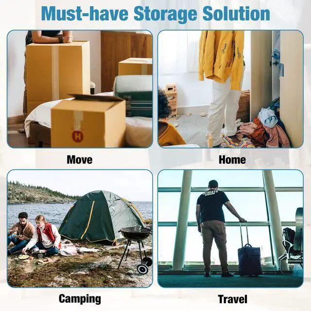 Alt view image 6 of 6 - Vacuum Storage Bags, 10 Small Space Saver Vacuum Seal Bags, Space Bags, Vacuum Sealer Bags for Clothes with Travel Hand Pump (10S)