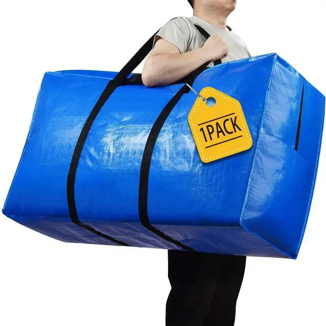 Main image of 57 Gallon Extra Large Storage Bags, XXL Jumbo Large Moving Bags Heavy Duty, Storage Totes Zippered Moving Boxes Supplies for College, Foldable Duffle Bag for Travel, Christmas Tree Bag, 42x23x13.5inch