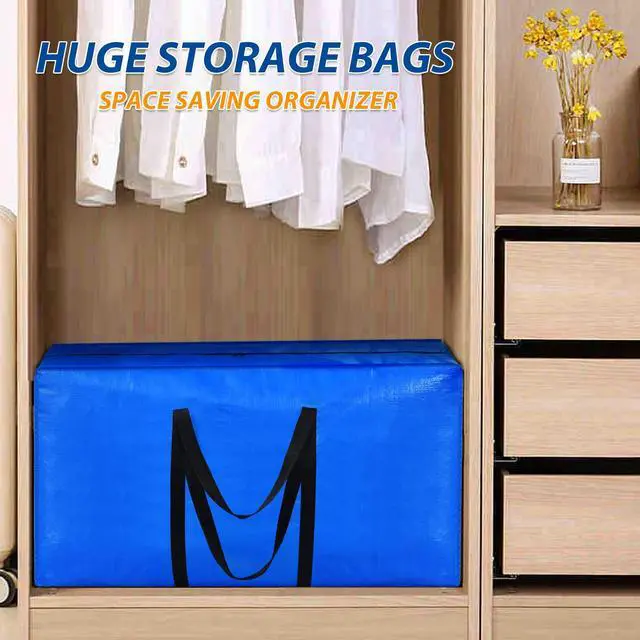 Alt view image 6 of 7 - 57 Gallon Extra Large Storage Bags, XXL Jumbo Large Moving Bags Heavy Duty, Storage Totes Zippered Moving Boxes Supplies for College, Foldable Duffle Bag for Travel, Christmas Tree Bag, 42x23x13.5inch