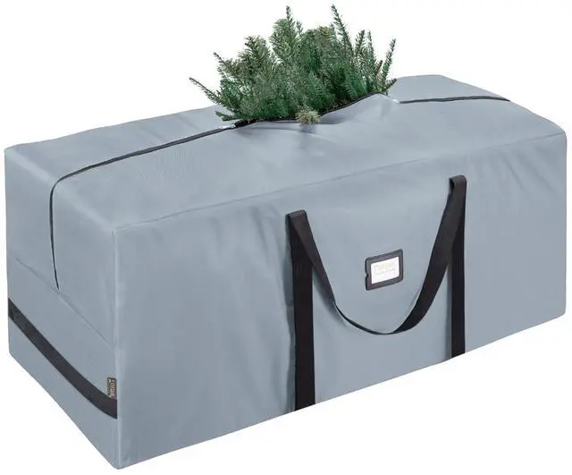 Main image of 7.5 ft Christmas Tree Storage Bag, Heavy Duty 900D Oxford Fabric with Reinforced Handles and Dual Zippers Wide Opening, Extra Large Storage Container for Trees and Decorations (Grey)