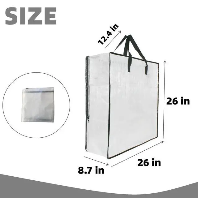 Alt view image 2 of 7 - 25 Gallon Large Clear Storage Bags with Zipper and Handles, Blanket Bags for Closet Storage, Underbed Storage Organizer for Clothes Pillow Bedding Christmas Wreath