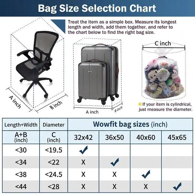 Alt view image 3 of 7 - 5 CT 40x60 inches Extra Large Clear Plastic Bags Perfect for Car Seat, Luggage, Suitcase, Stroller, Chair, Kids Bike and Attic Storage (2 Mil Flat Bags)