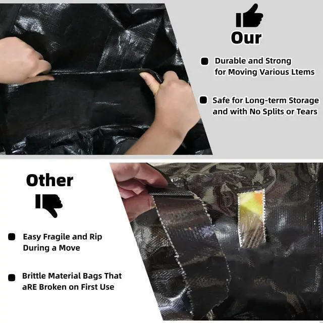 Alt view image 4 of 7 - 91L Storage Bags for Clothes, Moving Bags Heavy Duty Extra Large with Reinforced Handle, Storage Containers for Organizing Bedding, Blanket, Sheets, Pillows, Toys, Christmas Decorations