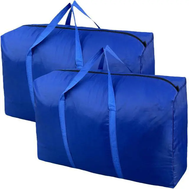 Main image of 100L Extra Large Storage Bags, Big Moving Bags with Strong Zippers & Carrying Handles, Packing Bags for Moving, Storage, Travel and Camping, Storage Totes For Space Saving (Blue, 2 Pack)