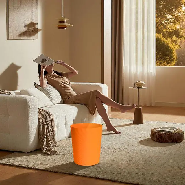 Alt view image 6 of 7 - Small Trash Can, Orange