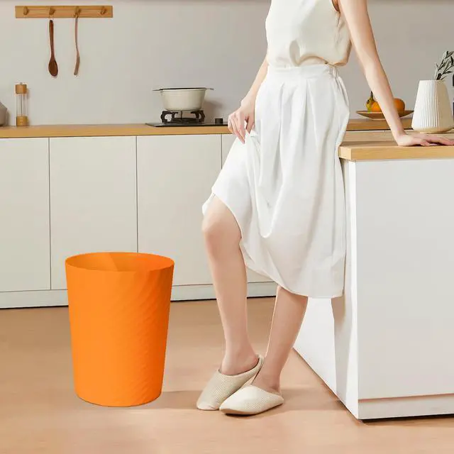 Alt view image 5 of 7 - Small Trash Can, Orange