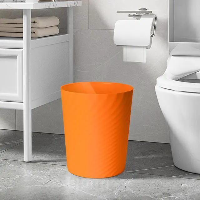 Alt view image 7 of 7 - Small Trash Can, Orange