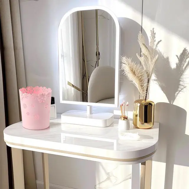 Alt view image 5 of 7 - Mini Wastebasket 1 Gallons Small Pink Trash can Office Plastic Garbage Can for Bathroom Vanity, Desktop, Office or Kids Rooms (Pink, Mini)