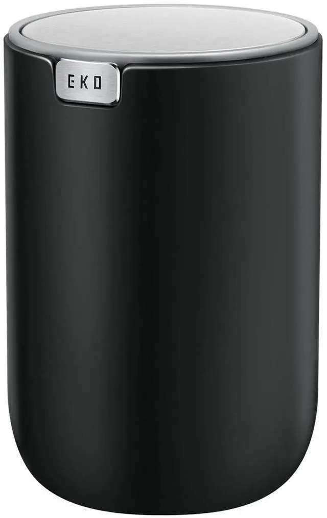Main image of Fandy 0.4 Gal/1.5L Mini Tabletop Trash Bin with Swing-Lid, Desktop Trash Can for Bathroom Countertop, Vanity, Coffee or Office, Small Garbage Bin (Black)