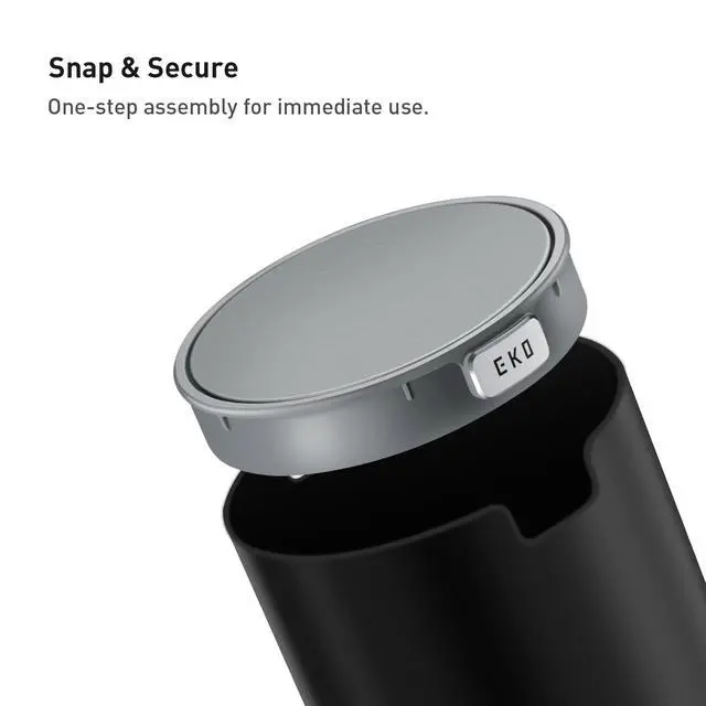 Alt view image 7 of 7 - Fandy 0.4 Gal/1.5L Mini Tabletop Trash Bin with Swing-Lid, Desktop Trash Can for Bathroom Countertop, Vanity, Coffee or Office, Small Garbage Bin (Black)