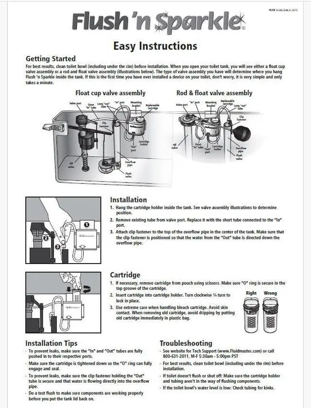 Alt view image 6 of 7 - Flush 'n Sparkle Automatic Toilet Bowl Cleaning System Refills, Bleach 2-Pack