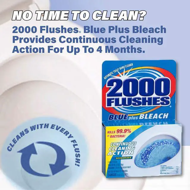 Alt view image 2 of 4 - Blue Plus Bleach Automatic Toilet Bowl Cleaner, 3.5 OZ TWIN-PACK (PACK OF 1), Net Weight: 7 Ounce