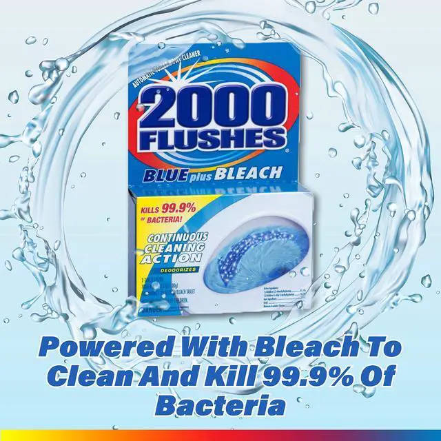 Alt view image 3 of 4 - Blue Plus Bleach Automatic Toilet Bowl Cleaner, 3.5 OZ TWIN-PACK (PACK OF 1), Net Weight: 7 Ounce