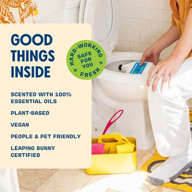 Alt view image 6 of 7 - Toilet Bowl Cleaner, Bleach-Free Cleaner Powered by Vinegar, Freshens and Removes Stains, Eucalyptus Scent, 24 fl oz, Pack of 1