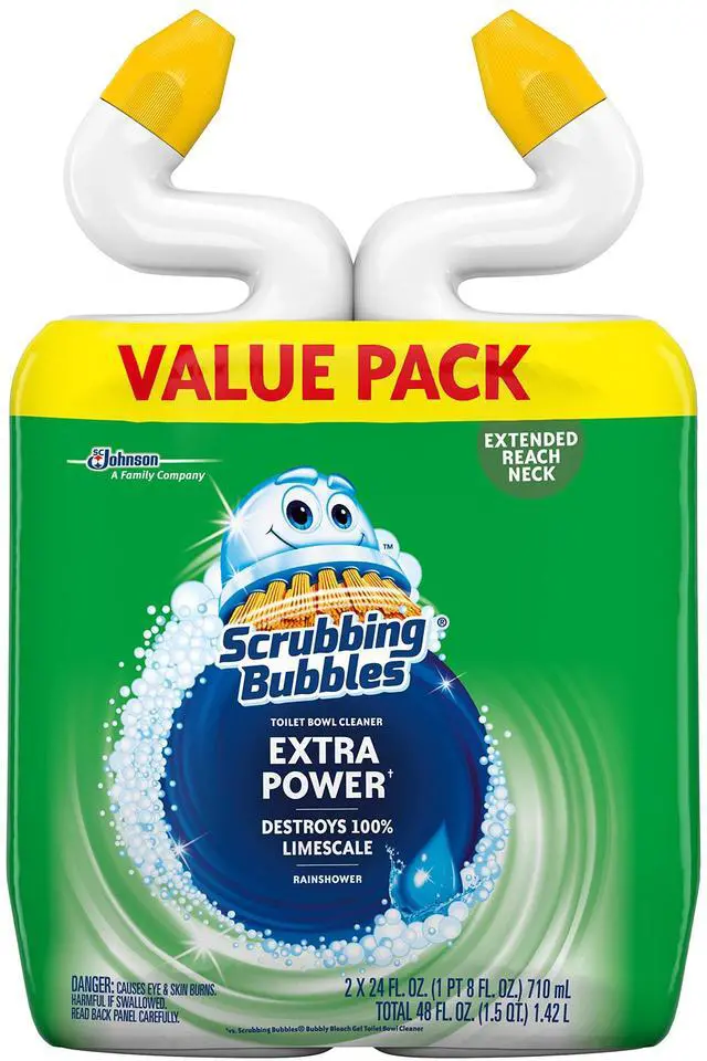 Main image of Extra Power Toilet Bowl Cleaner, Rainshower, 1 Squeeze Bottle, 24 oz, (Pack of 2)