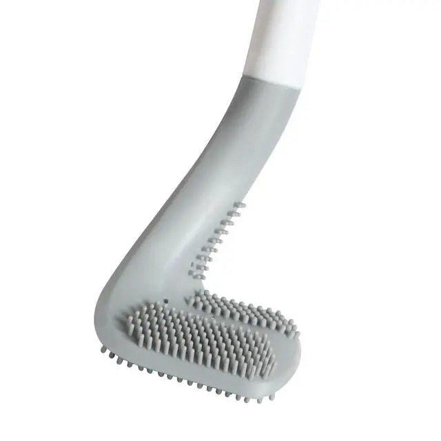Alt view image 7 of 7 - Toilets Brushes, Toilet Cleaning Brush,Golf Flexible Bendable Silicone Long Handled Toilet Brushes, 360°Deep Toilets Bowl Cleaning Brush,Quick Drying Scrubber for Bathroom with Hook (White)