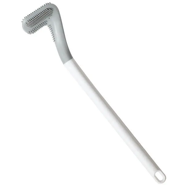 Alt view image 6 of 7 - Toilets Brushes, Toilet Cleaning Brush,Golf Flexible Bendable Silicone Long Handled Toilet Brushes, 360°Deep Toilets Bowl Cleaning Brush,Quick Drying Scrubber for Bathroom with Hook (White)
