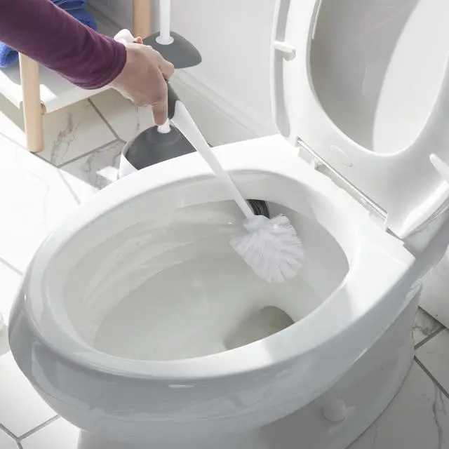 Alt view image 3 of 3 - Toilet Bowl Brush With Under Rim Scrubber
