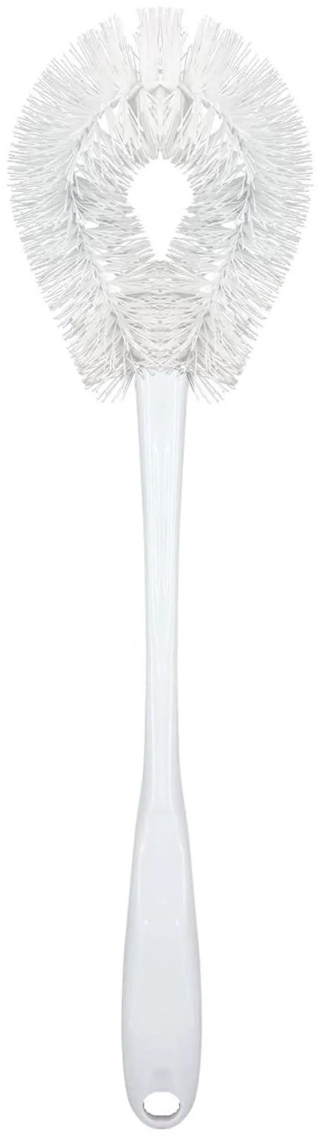 Main image of Toilet Bowl Brush w/Curved Head, Coated Wire, Durable Poly Bristles, Reaches Under Toilet Bowl Rim, 1 Pack