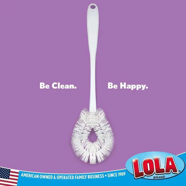 Alt view image 5 of 5 - Toilet Bowl Brush w/Curved Head, Coated Wire, Durable Poly Bristles, Reaches Under Toilet Bowl Rim, 1 Pack