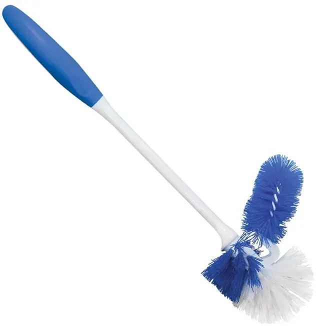 Main image of Classic Toilet Brush w/Under-The-Rim Scrubber, deep Cleans The Entire Toilet Bowl, Non-Slip Handle w/Rubber Comfort Grip, 1 Pack
