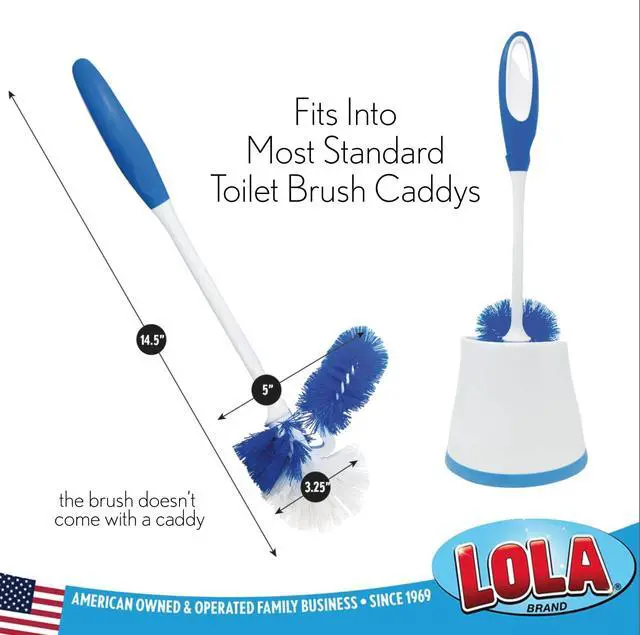 Alt view image 4 of 5 - Classic Toilet Brush w/Under-The-Rim Scrubber, deep Cleans The Entire Toilet Bowl, Non-Slip Handle w/Rubber Comfort Grip, 1 Pack