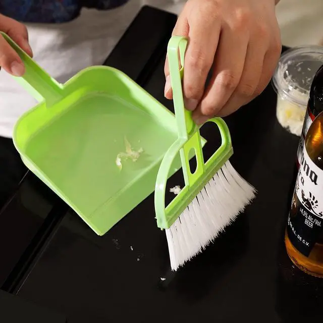 Alt view image 6 of 7 - 3 Pack Mini Hand Broom and Dustpan Set Small Dust Pans with Brush Set Cleaning Tool for Desk, Car and Animal Waste Mixed Color