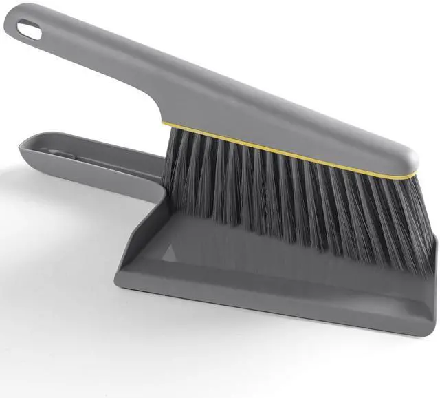 Main image of Small Broom and Dustpan Set, Hand Mini Dust-Pan and Brush, Handheld Portable Compact, 1 Piece, Gray
