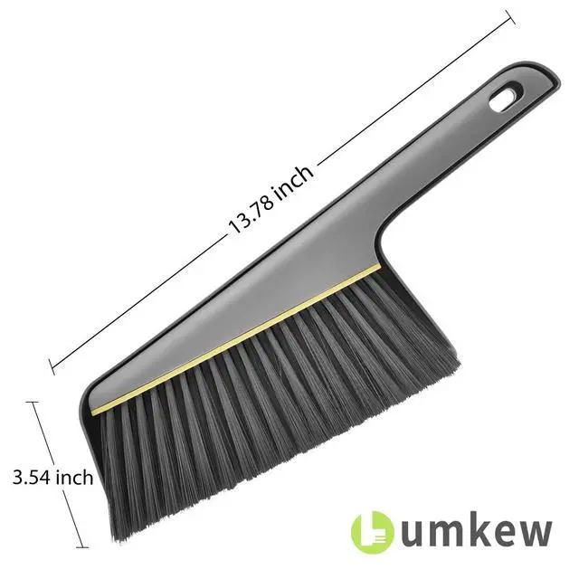 Alt view image 7 of 7 - Small Broom and Dustpan Set, Hand Mini Dust-Pan and Brush, Handheld Portable Compact, 1 Piece, Gray