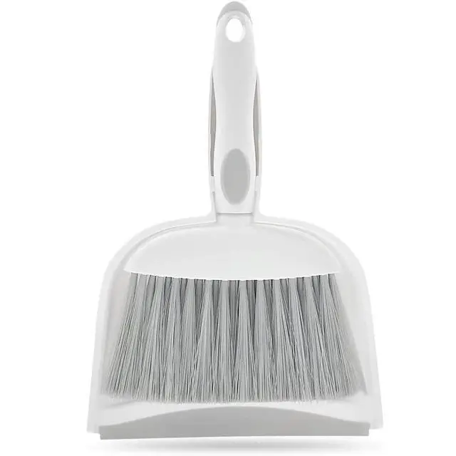 Main image of Dust pan, Small Broom and Dustpan Set, Mini Dustpan and Brush Set, Small Hand Broom with Dust Pan for Desk Table Cat Litter - Compact Hand Broom for Kitchen Counter Crumbs, RV Living Essentials (Gray)