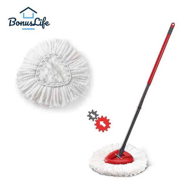Alt view image 3 of 5 - 2-Pack Mop Head for O-Ceda EasyWrin Spin Mop Refill 1-Tank System Only Easy Cleaning Microfiber Replacement