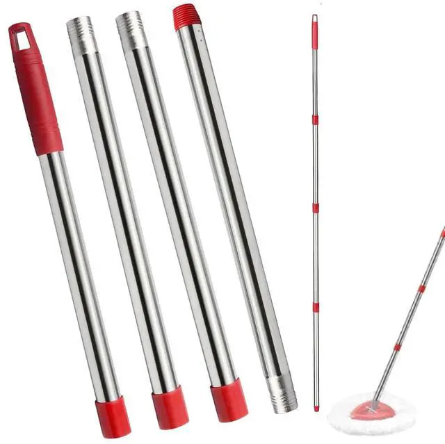 Main image of Spin Mop Replacement Handle, 4-Section 30-to-58 inch Mop Replacement Stick Compatible with Ocedar Mop Handle for Easy Wring Mop Refills, Germany Screw Joint(Mop Head&Base not Include)