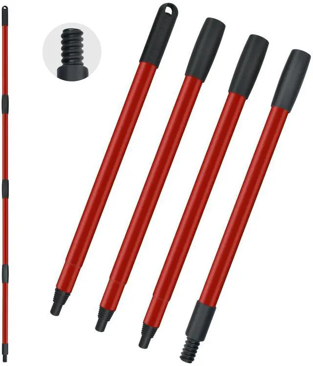 Main image of Mop Handle Replacement for Ocedar 4 Section Mop Replace Handle Compatible with O-Cedar Spin Mop Refills and Brooms ocedar Mop Stick for Floor Clean, 30" to 58", American Thread Joint