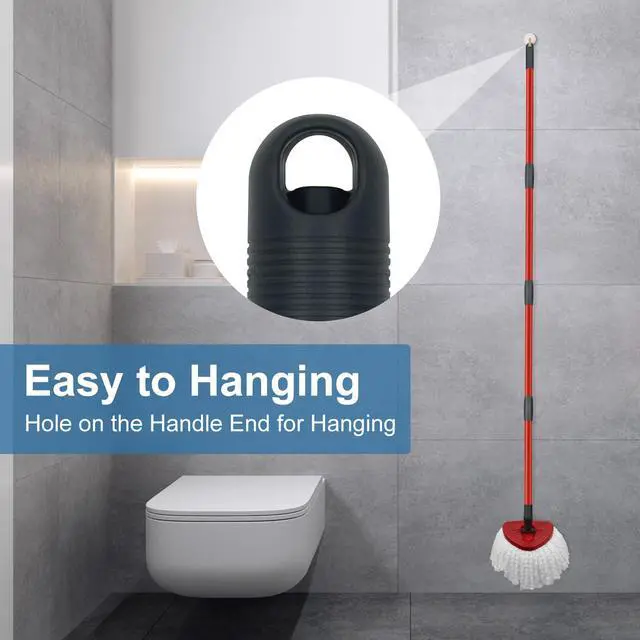 Alt view image 7 of 7 - Mop Handle Replacement for Ocedar 4 Section Mop Replace Handle Compatible with O-Cedar Spin Mop Refills and Brooms ocedar Mop Stick for Floor Clean, 30" to 58", American Thread Joint