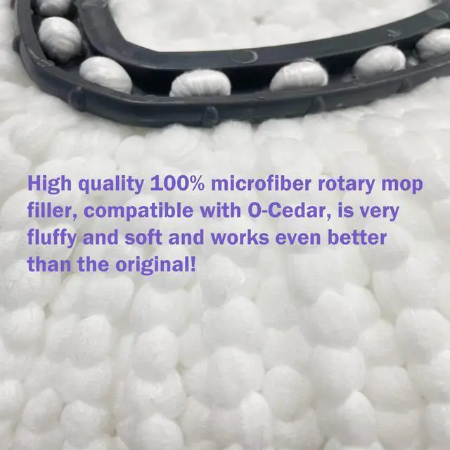 Alt view image 3 of 7 - 4 Pack Mop Replacement Heads for O-Ceda EasyWrin Spin Mop, Microfiber Spin Mop Refills, Easy Cleaning Mop Head Replacement