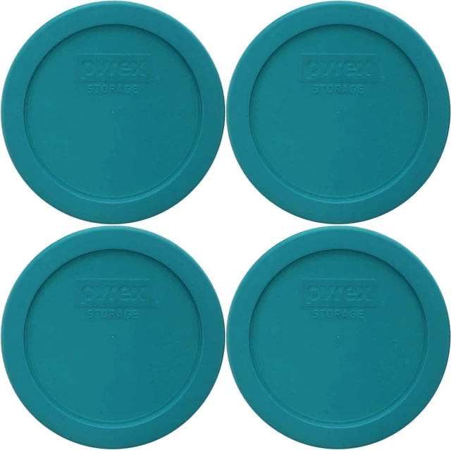 Main image of 7201-PC 4 Cup Turquoise Food Storage Replacement Lid (4-Pack) - Made in USA