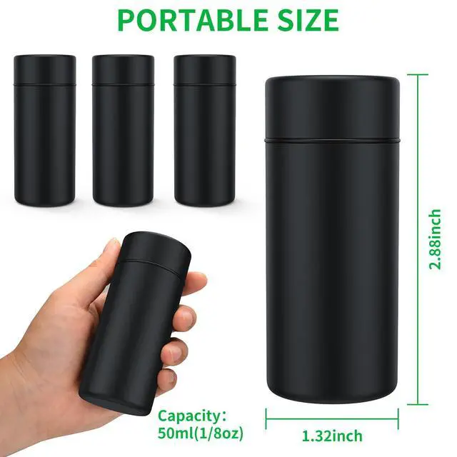 Alt view image 2 of 7 - Portable Metal Aluminum Food Storage Jar 3-Pack,Airtight,Smell,Proof,Container, Metal Waterproof Small Bottle Multipurpose Container Spices Container