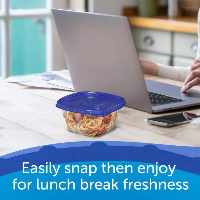 Alt view image 5 of 7 - Food Storage Meal Prep Containers Reusable for Kitchen Organization, Smart Snap Technology, Dishwasher Safe, Mini Square, 8 Count