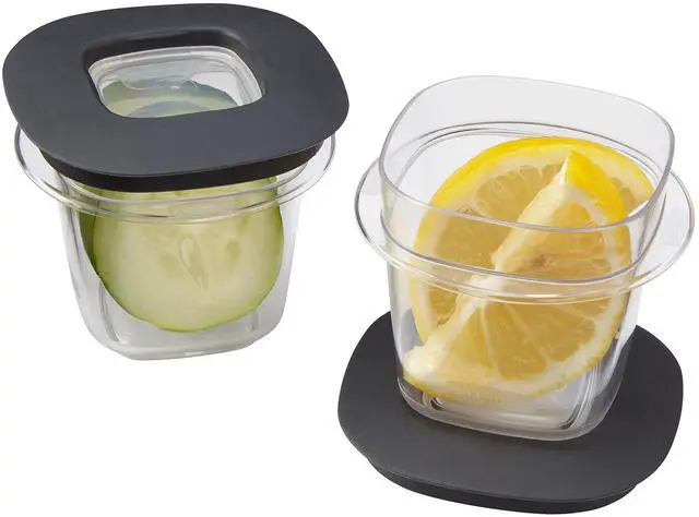 Main image of Premier Easy Find Lids Food Storage Containers, 0.5 Cup, Gray, 2 Count