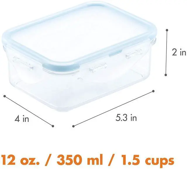 Alt view image 2 of 7 - Purely Better Tritan Container/Rectangle Food Storage Bin, 12 Ounce, Clear