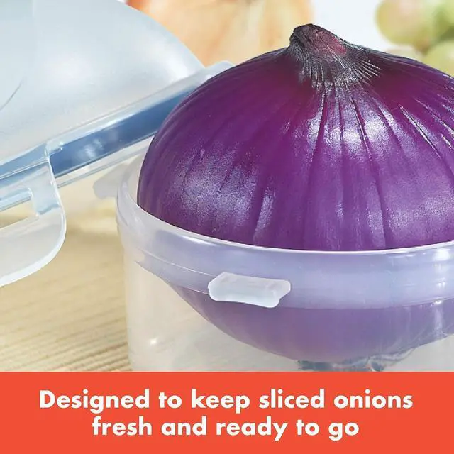 Alt view image 5 of 7 - Easy Essentials Food Storage lids/Airtight containers, BPA Free, Onion-10 oz, Clear