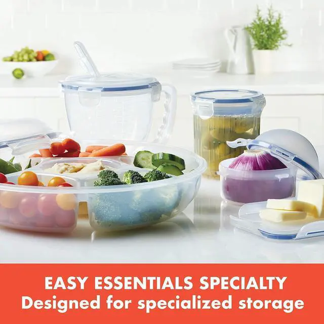 Alt view image 4 of 7 - Easy Essentials Food Storage lids/Airtight containers, BPA Free, Onion-10 oz, Clear