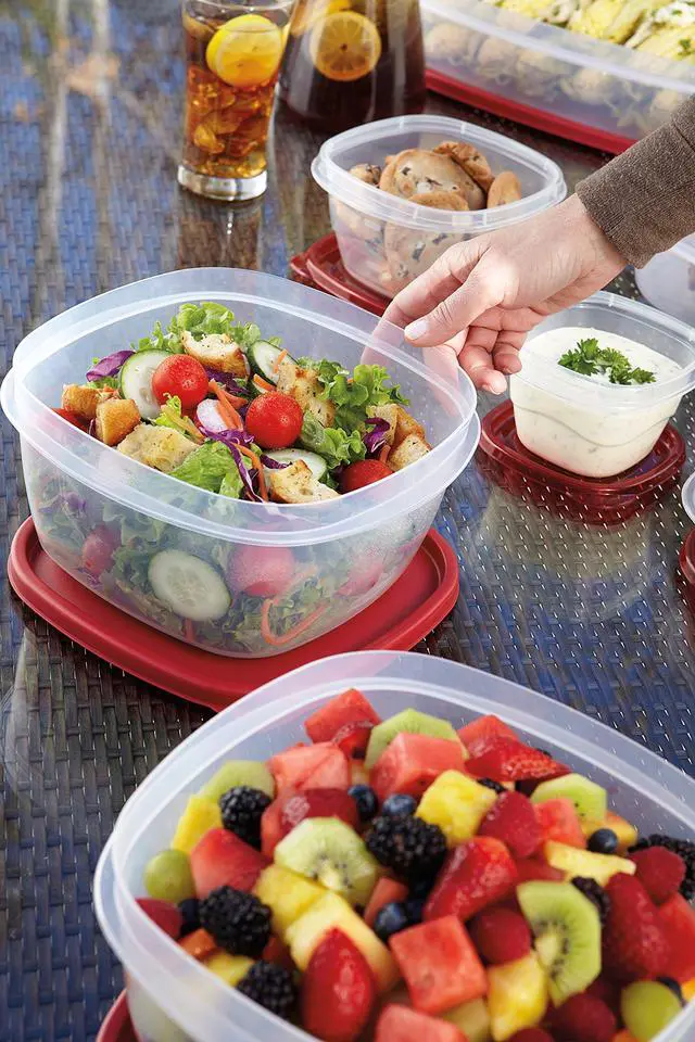 Alt view image 3 of 3 - Easy Find Lids Food Storage Containers, 0.5 Cup, Racer Red, 2-Piece Set