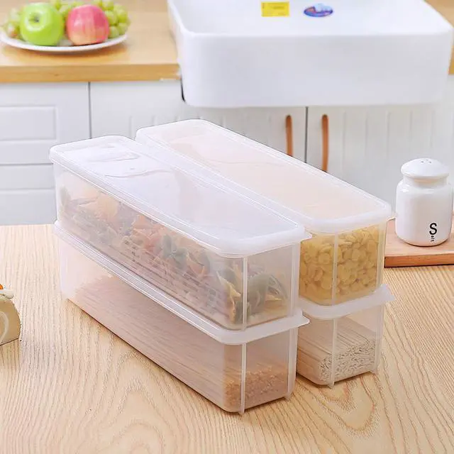 Alt view image 2 of 6 - Pasta Container Noodle Food Storage Spaghetti Keeper Box with White Cover