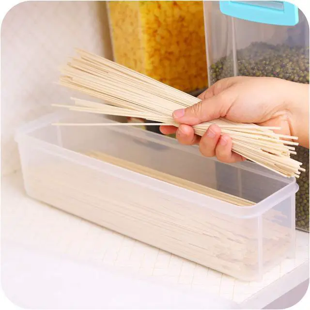 Alt view image 4 of 6 - Pasta Container Noodle Food Storage Spaghetti Keeper Box with White Cover