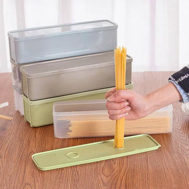 Alt view image 5 of 6 - Pasta Container Noodle Food Storage Spaghetti Keeper Box with White Cover