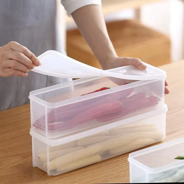Alt view image 6 of 6 - Pasta Container Noodle Food Storage Spaghetti Keeper Box with White Cover