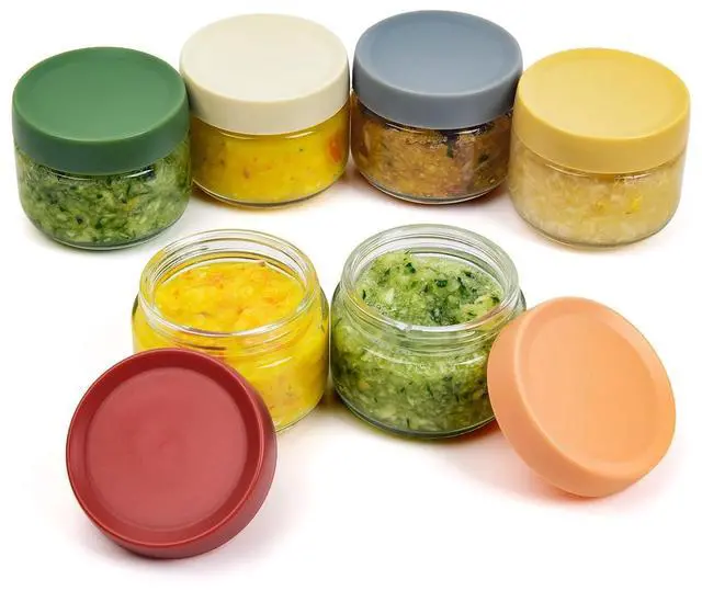 Main image of 2 oz Glass Dressing Containers With Lids, Sauce Jars for Lunch, 6pk